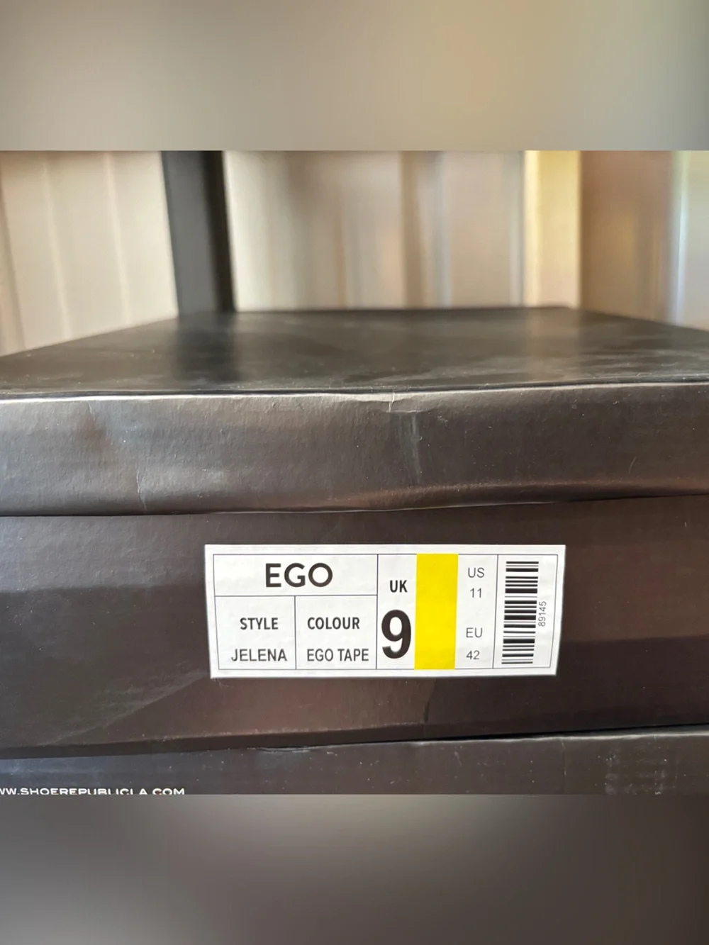 EGO Yellow Logo Platform Heeled Boots